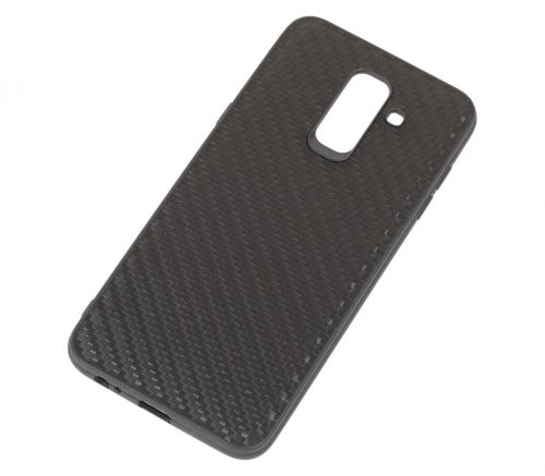 Чехол-накладка для Samsung A605 A6+ 2018 CARBON TPU черный - фото фото 2
