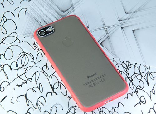 Чехол-накладка для iPhone 7/8/SE METAL LENS TPU+PC красный - фото фото 2