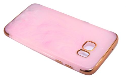Чехол-накладка для Samsung G930 S7 C-CASE МРАМОР TPU розовый - фото фото 3