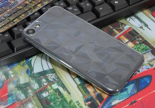 Чехол-накладка для iPhone 7/8/SE JZZS Diamond TPU прозрачная - фото
