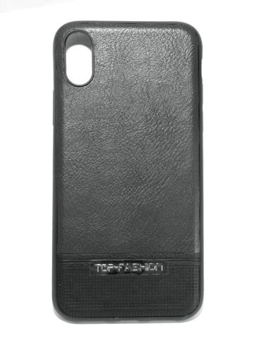 Чехол-накладка для iPhone X/XS TOP FASHION Комбо TPU черный пакет оптом, в розницу Центр Компаньон