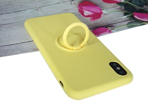 Чехол-накладка для iPhone XS Max SOFT TOUCH TPU КОЛЬЦО желтый  оптом, в розницу Центр Компаньон фото 4