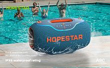 Беспроводная колонка HOPESTAR A80 350W UHF микрофон синий - фото