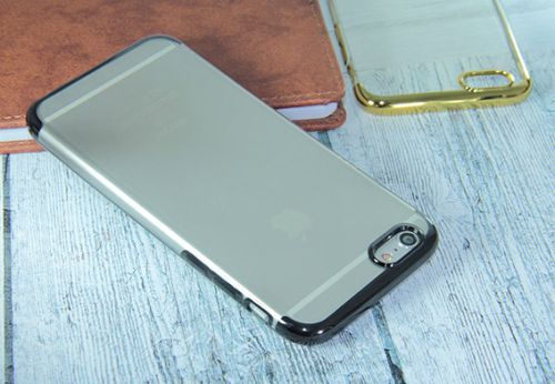 Чехол-накладка для iPhone 6/6S ELECTROPLATED TPU DOKA черный оптом, в розницу Центр Компаньон фото 3