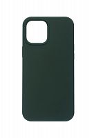 Чехол-накладка для iPhone 12 Pro Max SILICONE TPU поддержка MagSafe темно-зеленый коробка - фото