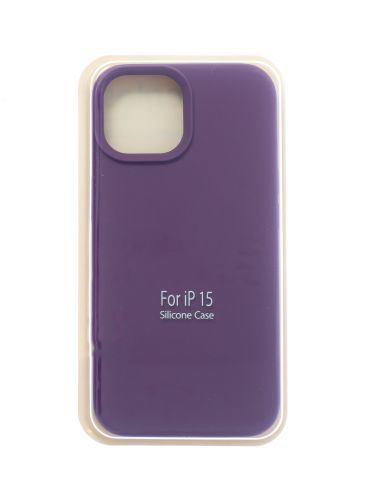Чехол-накладка для iPhone 15 SILICONE CASE закрытый фиолетовый (45) оптом, в розницу Центр Компаньон