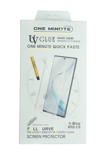Защитное стекло для Samsung N985 Note 20 Ultra 3D CURVED УФ/UV Лампа ONE MINUTE коробка прозрачный оптом, в розницу Центр Компаньон фото 3