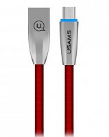 Купить Кабель USB-Micro USB USAMS US-SJ183 U-Light Smart 1.2м красный оптом, в розницу в ОРЦ Компаньон