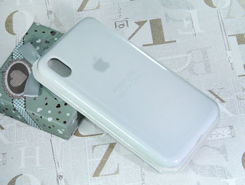 Чехол-накладка для iPhone XS Max SILICONE CASE закрытый белый (9) оптом, в розницу Центр Компаньон фото 2