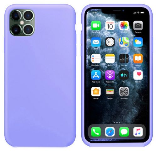 Чехол-накладка для iPhone 12/12 Pro VEGLAS SILICONE CASE закрытый сиреневый (41) - фото