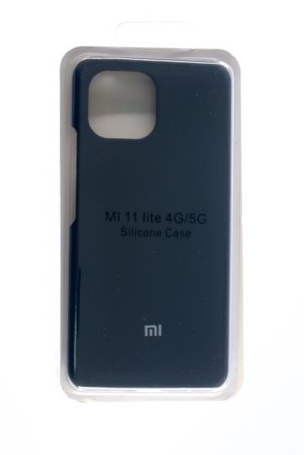 Чехол-накладка для XIAOMI Mi 11 Lite SILICONE CASE закрытый черный (3) - фото