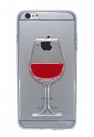 Купить Чехол-накладка для iPhone 6/6S Plus  БОКАЛ TPU красный оптом, в розницу в ОРЦ Компаньон