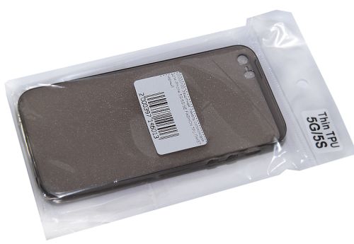 Чехол-накладка для iPhone 5G/5S FASHION TPU пакет черно-прозрачный оптом, в розницу Центр Компаньон фото 2