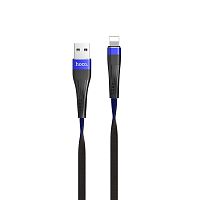 Купить Кабель USB Lightning 8Pin HOCO U39 Slender 2.4A 1.2м сине-черный оптом, в розницу в ОРЦ Компаньон