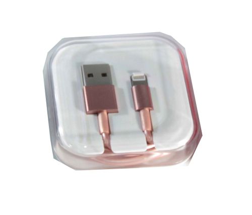 Кабель USB Lightning 8Pin коробка пластик Розово-золотой оптом, в розницу Центр Компаньон фото 2
