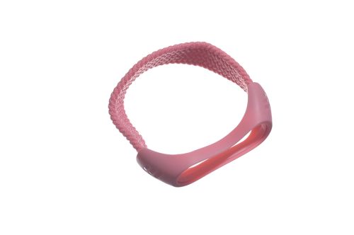 Ремешок для Xiaomi Band 5/6 Solo Loop плетеный розовый размер 160mm оптом, в розницу Центр Компаньон фото 2