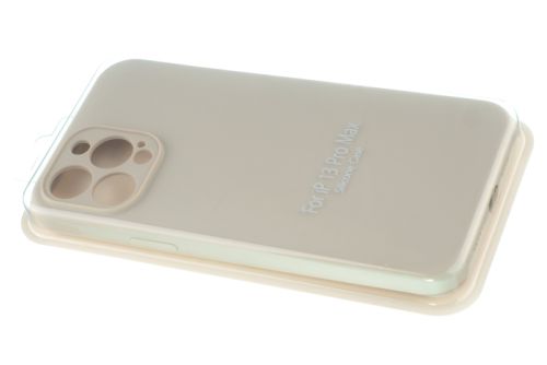 Чехол-накладка для iPhone 13 Pro Max VEGLAS SILICONE CASE NL Защита камеры кремовый (11) оптом, в розницу Центр Компаньон фото 2
