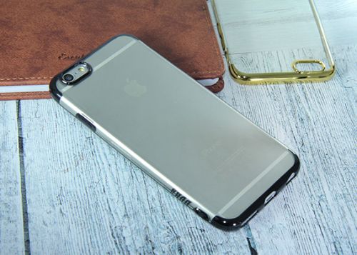 Чехол-накладка для iPhone 6/6S ELECTROPLATED TPU DOKA черный оптом, в розницу Центр Компаньон фото 2
