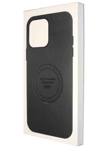 Чехол-накладка для iPhone 12 Pro Max SILICONE TPU NL поддержка MagSafe черный коробка оптом, в розницу Центр Компаньон фото 4