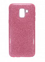 Купить Чехол-накладка для Samsung J600F J6 2018 JZZS Shinny 3в1 TPU розовая оптом, в розницу в ОРЦ Компаньон