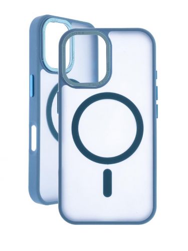 Чехол-накладка для iPhone 16 VEGLAS Fog Magnetic синий - оптовая продажа Чехол-накладка для iPhone 16 VEGLAS Fog Magnetic синий - фото