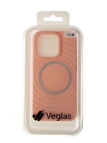 Чехол-накладка для iPhone 15 Pro VEGLAS RIPPLE TPU поддержка MagSafe розовый - фото фото 5