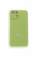 Чехол-накладка для iPhone 13 VEGLAS SILICONE CASE Защита камеры (1) оливковый - фото