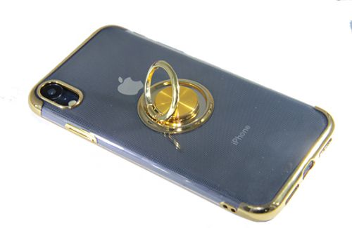 Чехол-накладка для iPhone XR ELECTROPLATED TPU КОЛЬЦО золото оптом, в розницу Центр Компаньон фото 3