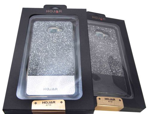 Чехол-накладка для Samsung A710 HOJAR стразы КОЖА серебро оптом, в розницу Центр Компаньон фото 2
