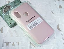 Чехол-накладка для XIAOMI Redmi 6 Pro SILICONE CASE закрытый светло-розовый (18) - фото