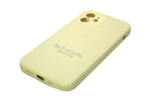 Чехол-накладка для iPhone 12 VEGLAS SILICONE CASE NL Защита камеры лимонно-кремовый (51) оптом, в розницу Центр Компаньон фото 2