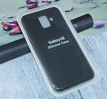 Чехол-накладка для Samsung A600 A6 2018 SILICONE CASE закрытый черный - фото