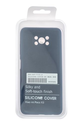 Чехол-накладка для XIAOMI Poco X3 NFC SILICONE CASE OP закрытый темно-синий (8) оптом, в розницу Центр Компаньон фото 4