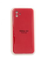 Чехол-накладка для Samsung A045F A04 VEGLAS SILICONE CASE закрытый красный (1) - фото