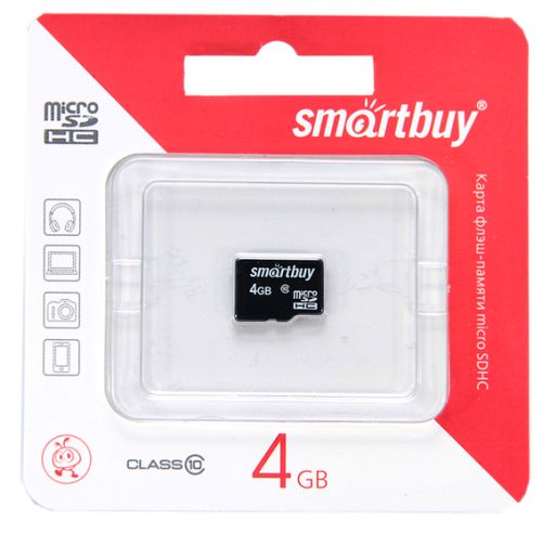 Карта памяти MicroSD 4 Gb Класс 10 Smart Buy без адаптера оптом, в розницу Центр Компаньон фото 2