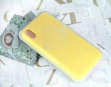 Чехол-накладка для iPhone XR SILICONE CASE закрытый желтый (4) - фото