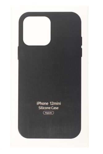 Чехол-накладка для iPhone 12 Mini SILICONE TPU поддержка MagSafe черный коробка оптом, в розницу Центр Компаньон фото 4