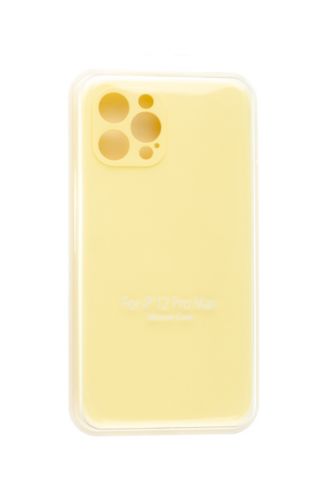 Чехол-накладка для iPhone 12 Pro Max VEGLAS SILICONE CASE Защита камеры лимонно-кремовый (51) - оптовая продажа Чехол-накладка для iPhone 12 Pro Max VEGLAS SILICONE CASE Защита камеры лимонно-кремовый (51) - фото