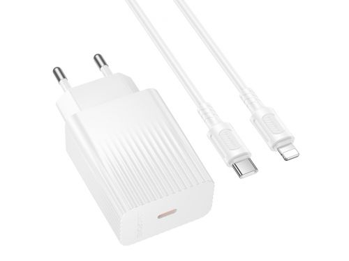 СЗУ Type-C BOROFONE BAS75A Source 3A PD30W кабель Apple 8Pin белый - оптовая продажа фото 3 СЗУ Type-C BOROFONE BAS75A Source 3A PD30W кабель Apple 8Pin белый - фото фото 3
