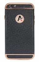 Купить Чехол-накладка для iPhone 6/6S ANYLAND TPU+Кожа Фактура черный оптом, в розницу в ОРЦ Компаньон