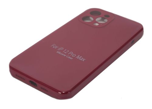 Чехол-накладка для iPhone 12 Pro Max VEGLAS SILICONE CASE NL Защита камеры вишневый (36) оптом, в розницу Центр Компаньон фото 2